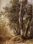 Asher Brown Durand Trees by the Brookside,Kingston painting